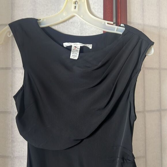 DIANE VON FÜRSTENBERG BLACK COCKTAIL EVENING SILK BLEND DRESS SIZE 0 - Picture 2 of 6